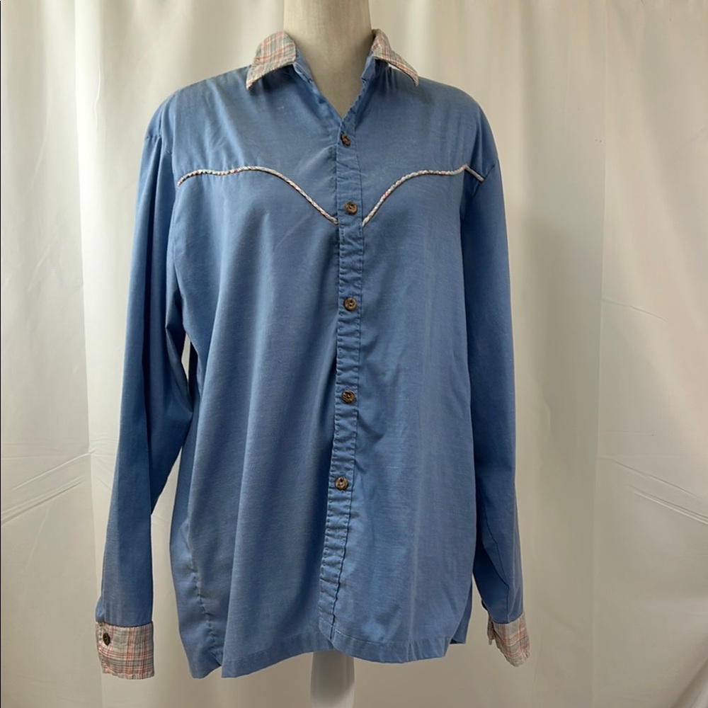Mar Vista Sportswear Vintage Casual Western Style Button Down Shirt Size XL
